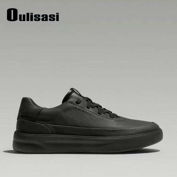 Orisas White Sneakers for Men Comfortable Soft Soled Height Increasing Lightweight Leather German Training Fashionable Casual Shoes_vogvips.com