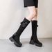Black 2025 Autumn New Thick Sole Slimming Height Increaing Riding For Petite Women Over-the-Knee Long Boot With_vogvips.com