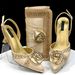 Shoe Bag Set Combination Wedding Women's Pointed Sandals With Square Clutch Bag_vogvips.com