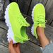 Cross Border Delivery Shoes For Women, Spring Fashion, New Foreign Trade Running Shoes, Mesh Breathable Thick Soled Shoes, Korean Sports Shoes_vogvips.com