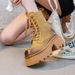 Platform Martin For Women 2025 Autumn Winter New Versatile Distressed Ins British Style Height Increasing Chunky Heel_vogvips.com