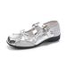 French Style Square Toe Breathable Cross Strap Ballet Flats For Women 2025 Summer New Silver Bow Flat Mary Jane Shoes_vogvips.com