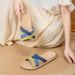 2025 Fluffy Linen Slippers For Women, Summer Indoor Anti-Slip Quiet Breathable Soft Sole Sandals_vogvips.com