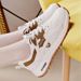 Plus Size Women's Sneakers 2024 New Spring Hot Korean Style Versatile Lightweight Running Leather Dad Shoes Women 5162_vogvips.com
