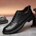 Men's Soft-faced Wedding Shoes, Genuine Leather Formal Casual Men's Shoes, Crocodile Pattern Lace-up, Large Size Men_vogvips.com