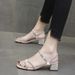 Sandals Fairy Fairy Wind Rhinestone Word With Thick Heel Roman High Heels Two Wear Women's Shoes_vogvips.com