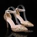 Women's Shoes autumn coffee color high heel set combination women's stiletto wedding shoes bridesmaids pointed toe ladies fashion single shoes_vogvips.com