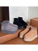 Winter Sheepskin Fur Integrated Thick-soled Short Elastic Boots Short Boots Casual Thickened Warm Snow Boots Women_vogvips.com