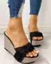 Fashionable Poe Heel Fish Mouth Slippers For Women Summer Large One Bow Women's Shoes 43 Sandals_vogvips.com