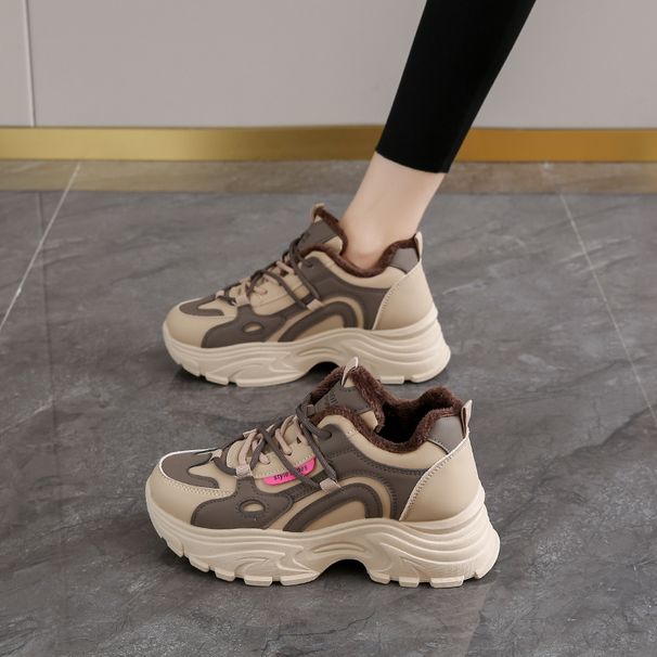 Show Foot Small Fried Street Thick Soled Daddy Female Autumn Super Fire 2024 New Height Casual Sports Shoes_vogvips.com