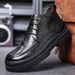 European Warm Series Martin Autumn British Style High Top Ankle Casual Work Thick Sole Leather Men's Fleece Lined Cotton Boots_vogvips.com