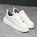 Men's European Style Thick Soled Sneakers Spring Summer Breathable White Sporty Casual Trendy Versatile New Shoes_vogvips.com