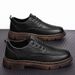 Euro Step 2025 Spring New Men's Business Formal Brogue Trendy Versatile British Style Casual Leather Shoes_vogvips.com