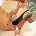 Pointed High Heels Thick Heel Shallow Mouth Single Large Size Women S Shoes After The Empty Sandals_vogvips.com