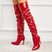 2020 New Women's Shoes Pointed Toe Patent Leather High Stiletto Heel Long Boots Women Yxb2443-1_vogvips.com