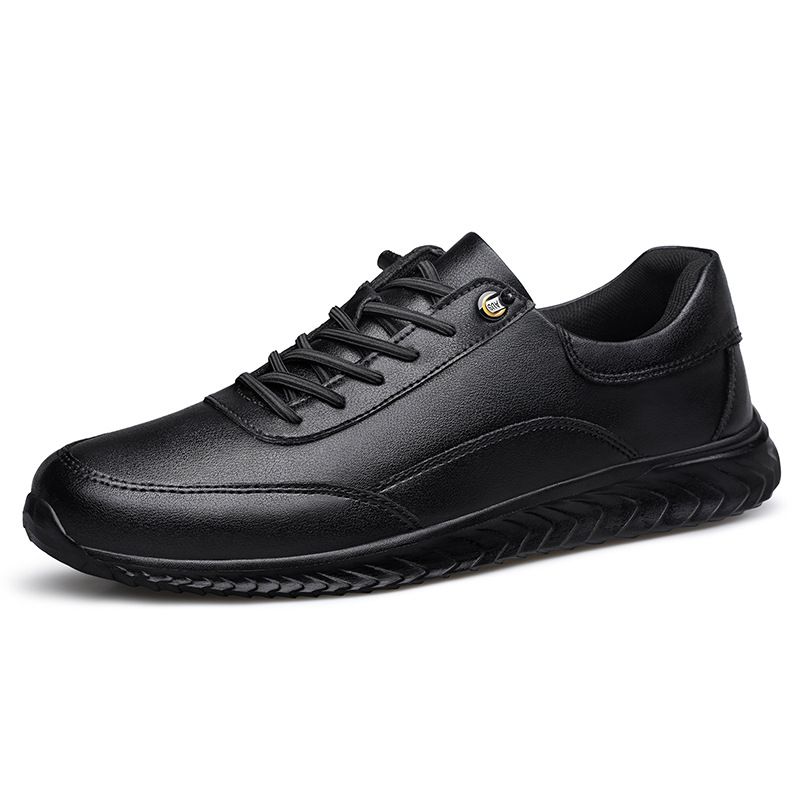 Height-increasing Men's Shoes Sports Comfort First-layer Cowhide Wear-resistant Low-top Casual Board Shoes_vogvips.com