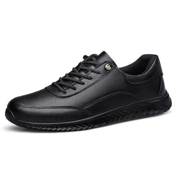 Height-increasing Men's Shoes Sports Comfort First-layer Cowhide Wear-resistant Low-top Casual Board Shoes_vogvips.com