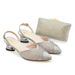 The new laser perforated iron diamond shoes bag matching women's suit fashion_vogvips.com