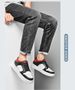 Breathable Invisible Inner Height Increase Men's Shoes Soft Baseplate Shoes Men's Casual Breathable Small Black And White Red Shoes_vogvips.com