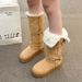 Small Thick-soled Long-tube Snow Boots For Women's Winter Heightening, Piling And Thickening Thermal Cotton Shoes_vogvips.com