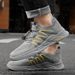 Mesh Men 2024 Summer Breathable Lightweight Flyknit Men's Soft Sole Hollow Casual Non-slip Sports Running Shoes_vogvips.com