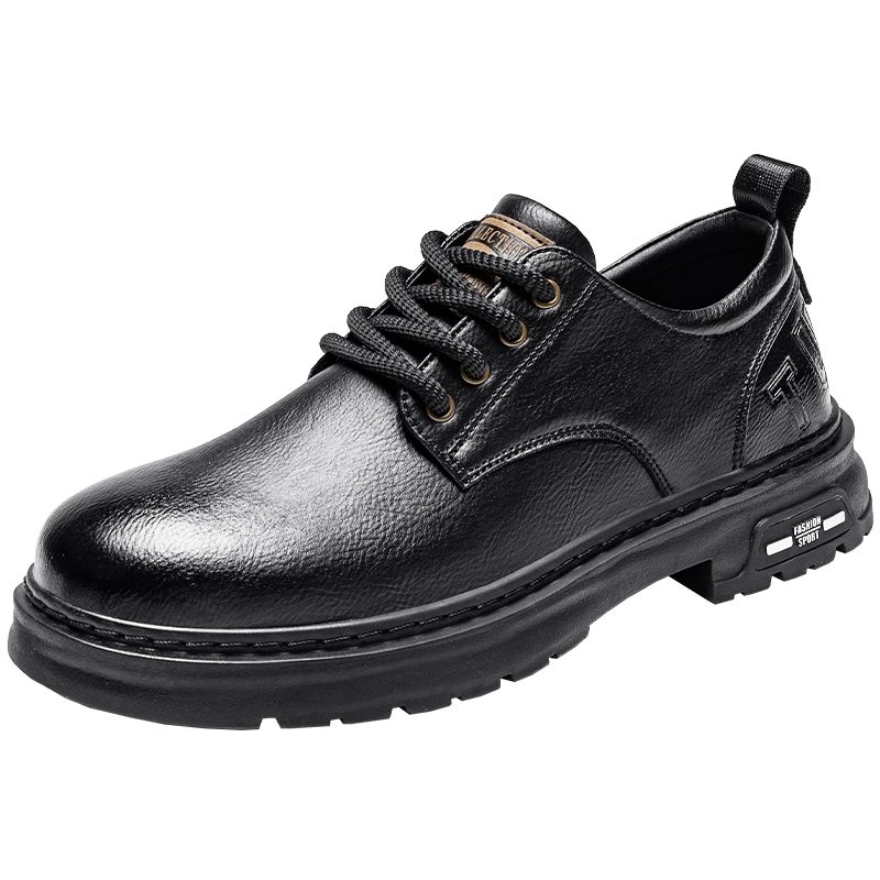 New Leather Spring Men's Shoes High-top Men's Heightening Tooling Martin Boots_vogvips.com