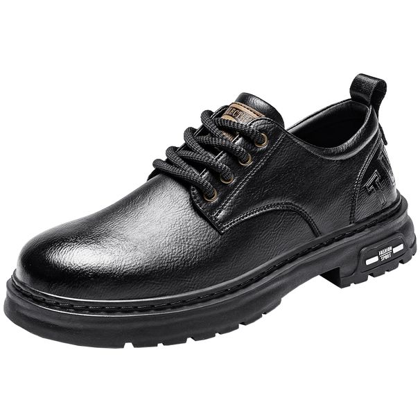New Leather Spring Men's Shoes High-top Men's Heightening Tooling Martin Boots_vogvips.com