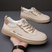 New Summer Sandals: Hollow Breathable Sandals, White Casual Genuine Leather Sneakers, Men's Single Shoes, Wholesale And_vogvips.com