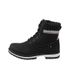 Vintage Style Women's Ankle Boots With Zipper - PU Leather Work Boots For Women - Comfortable Round Toe Casual Shoes (Sizes 36-42, Black/Yellow)_vogvips.com