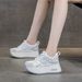 thick-soled Small Forrest Gump Shoes Women's Light Luxury Casual Height-increasing Sports White Shoes_vogvips.com
