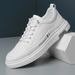 2025 New Genuine White For Men Trendy Versatile Slip-On Breathable Casual Leather Shoes Men's Sneakers_vogvips.com