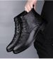Men's Large Size Fleece High Top Leather Shoes Men's Crocodile Martin Boots Side Zipper_vogvips.com