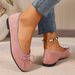 In-stock, Exclusively For Plus-size Women, Black Suede Bowknot Ballet Flats, Casual Shoes With Shallow Cut And Soft Sole_vogvips.com