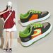 Women's Spring Casual Sneakers, Versatile Thick-Soled Flat Student Sports Casual Lightweight White Shoes_vogvips.com