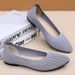 Women's Casual Shoes Women's Shoes Soft-soled Feet Single Shoes Fly-woven Breathable Single Shoes Pointed Mother Shoes_vogvips.com