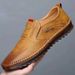 Bean Men's 2025 New Business British Style One Foot Soft Sole Leather Surface Waterproof And Non Slip Casual Shoes_vogvips.com