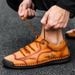 Suitable For All Seasons Large Size Genuine Leather Soft Sole Simple Men's Fashion Versatile Casual Shoes For Outdoor Wear_vogvips.com