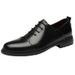 First Layer Men's Embossed Crocodile Pattern Casual Leather Shoes Lace-up Light Mouth Dress Leather Shoes_vogvips.com
