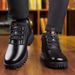 TerraStride Winter Warm With Fleece, High Waist Shoes, Thickened Snow Boots, Men's PU Business Cotton Leather Shoes_vogvips.com