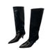 Women's Shoes Wedge Heel Wide Barrel Knight Boots Autumn And Winter Simple Temperament Plus Velvet High Boots Long Boots Not Over The Knee Boots_vogvips.com