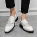 Suitable For All Seasons Large Business Size 38-46 Men's Slip-On Loafers British Formal Leather Shoes_vogvips.com