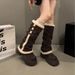 Thick-Soled Long Snow For Women 2025 Winter New Fashion Versatile Trendy Petite Height-Increasing Fleece-Lined Boots_vogvips.com
