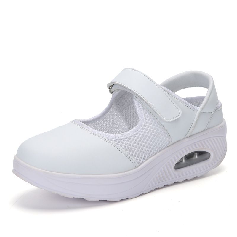 New Swinging Air Cushion Casual Breathable Shallow Mouth Women's Thick Bottom Nurse Shoes Size 35-42 226_vogvips.com