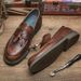 British One Foot Loafers, Versatile Summer Casual Men's Shoes, Genuine Leather Business Dress Shoes_vogvips.com
