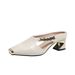 French-style Women's Soft Leather 2026 New Spring Collection, Square-toed Flat Mules, Retro Outdoor Sandals_vogvips.com