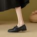 New Grandma Single For Women British Style Retro Loafers Slip On Flat Large Size S Shoes A_vogvips.com