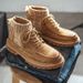 Martin Boots Men's Leather Short Boots Men's Wind Military Boots Medium And High-top Tooling Boots Heightened Non-slip_vogvips.com