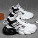 Men's Casual Sneakers Breathable Low-Top Round-Toe Fashion Shoes For Running Basketball And Daily Wear Thick Bottom Dad Fashion Shoes_vogvips.com