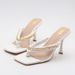 Women's Shoes Summer Metal Chain Square Toe Flip Flops For Women, High Heels, Stiletto Heels, Sexy Style Sandals_vogvips.com