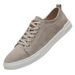 Invisible Inner Heightening Board Shoes Japanese White Shoes Men's Low-top Lace-up Suede Casual Men's Shoes_vogvips.com